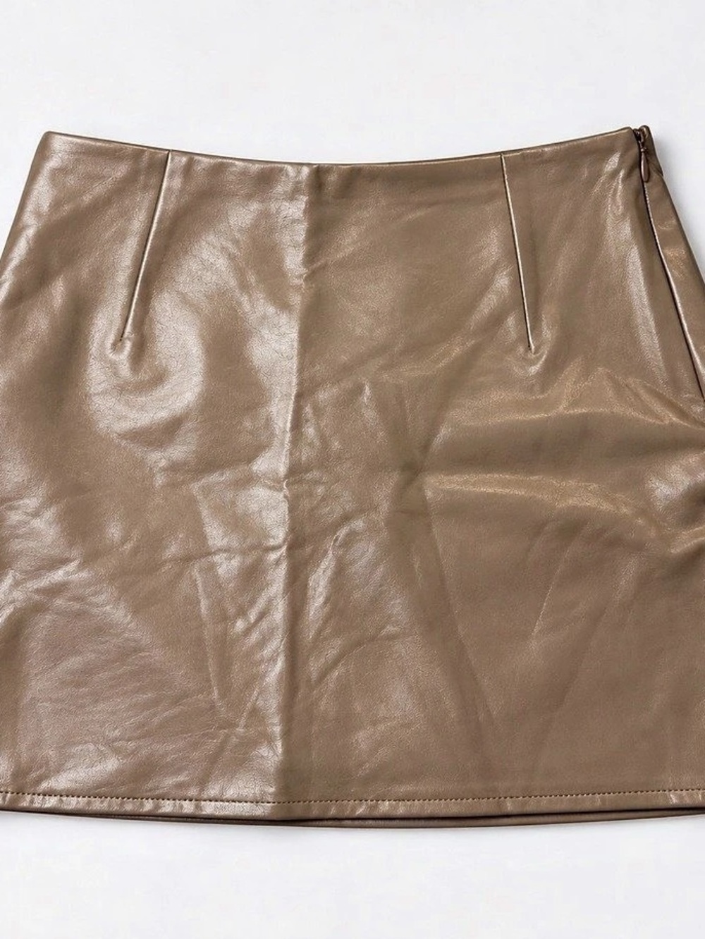 Forever 21 Women's Faux Leather Mini Skirt Brown Taupe
Size M Y2K Fall - Picture 2 of 8